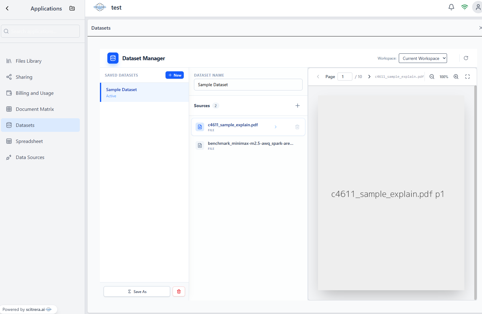 Heterogeneous Dataset Management screenshot